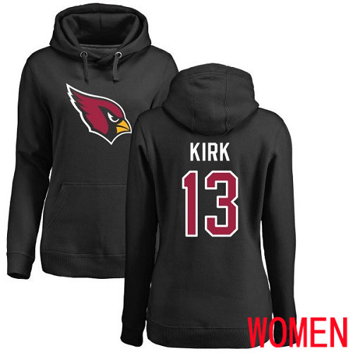Arizona Cardinals Black Women Christian Kirk Name And Number Logo NFL Football #13 Pullover Hoodie Sweatshirts->nfl t-shirts->Sports Accessory